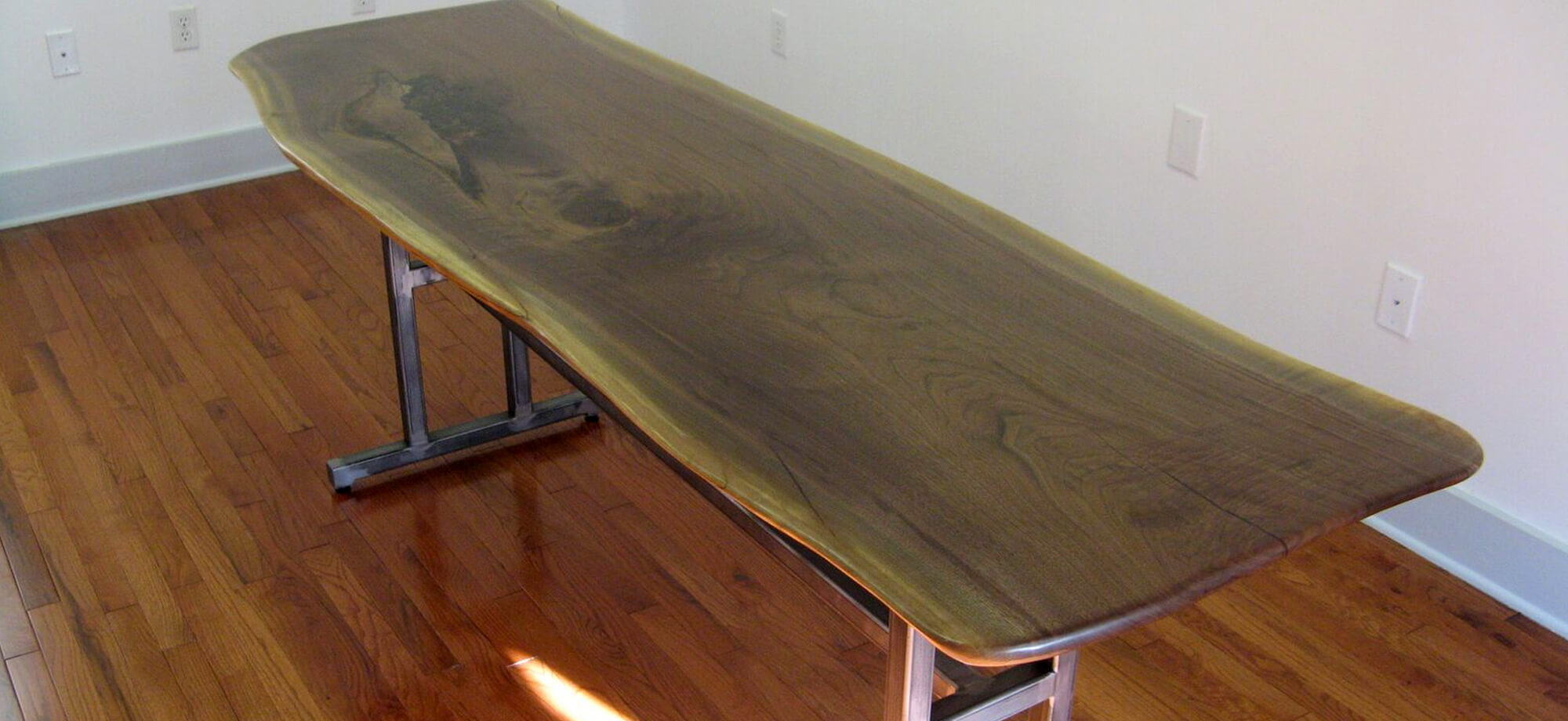 Custom walnut conference table