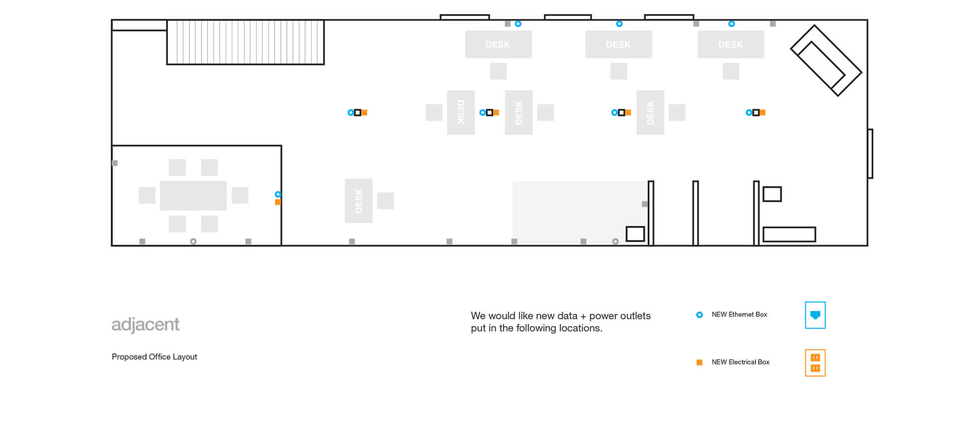 Office layout drawing