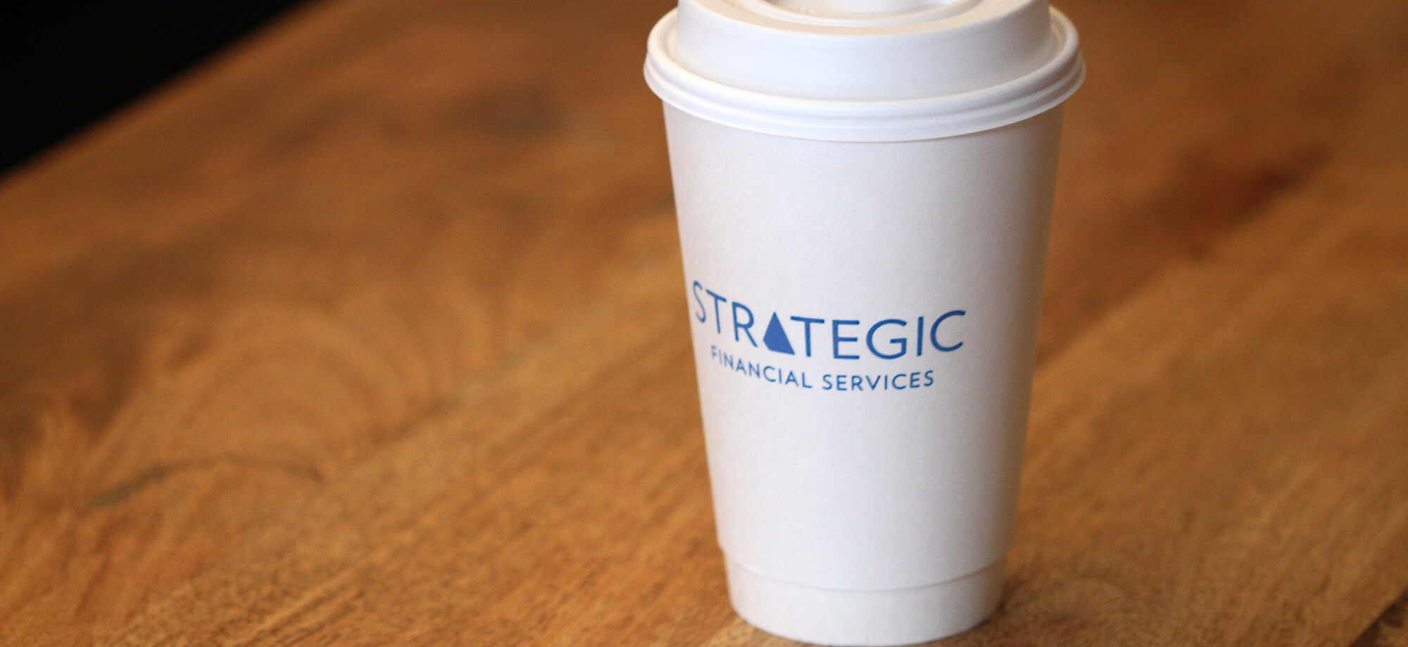 Strategic coffee cup