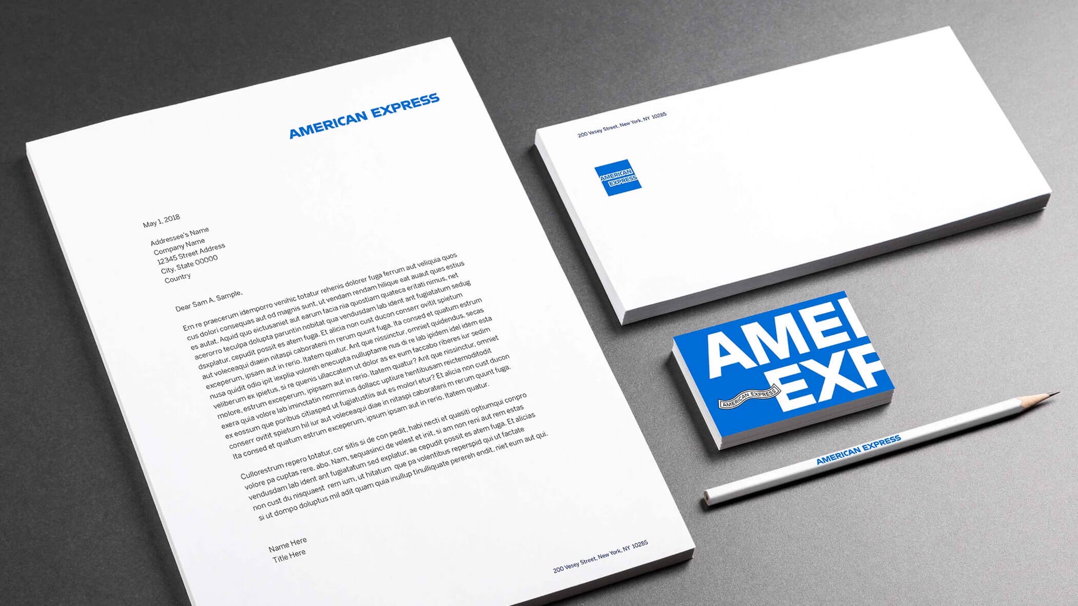 American Express Stationery by Pentagram