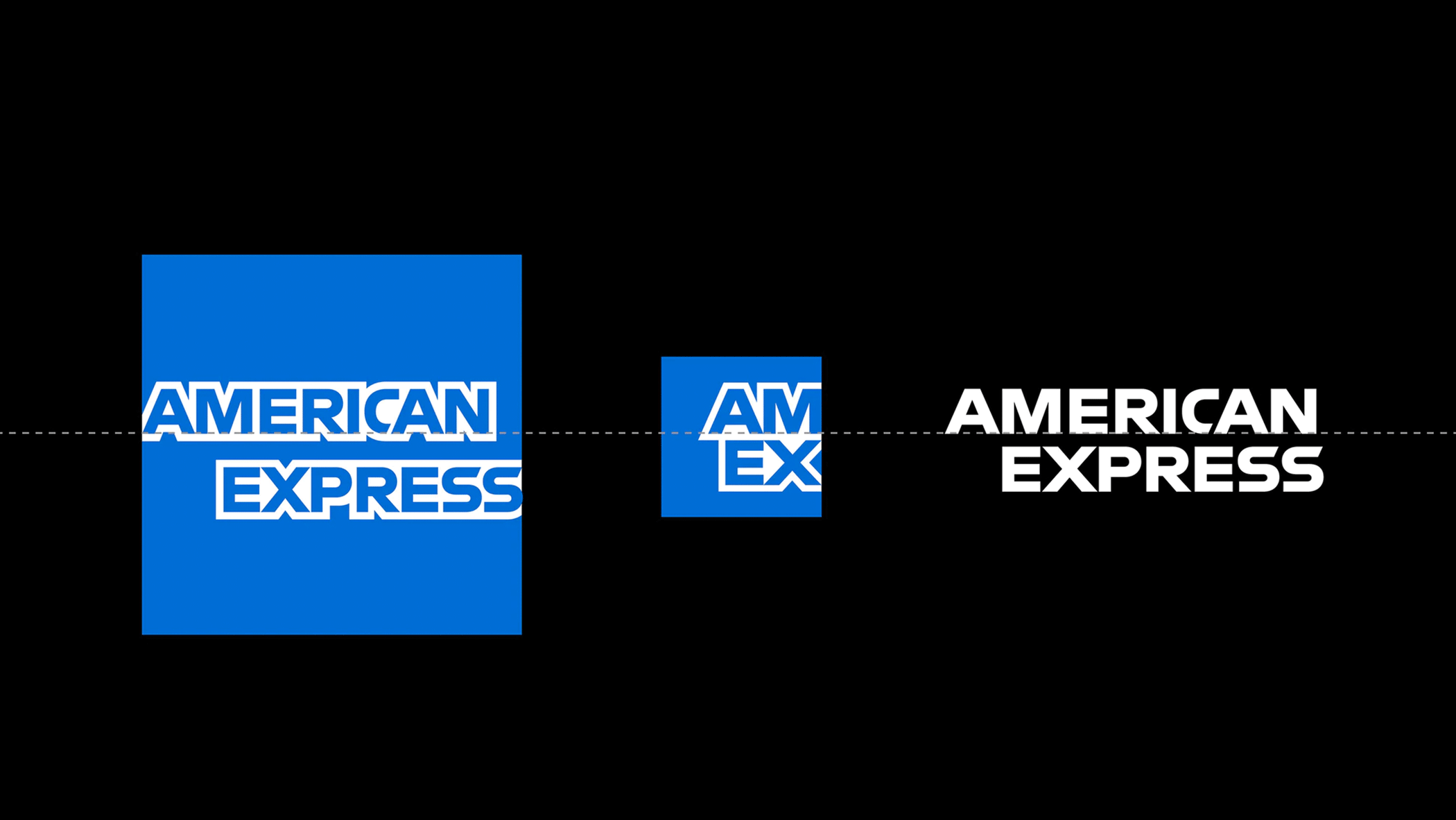 American Express word marks by Pentagram