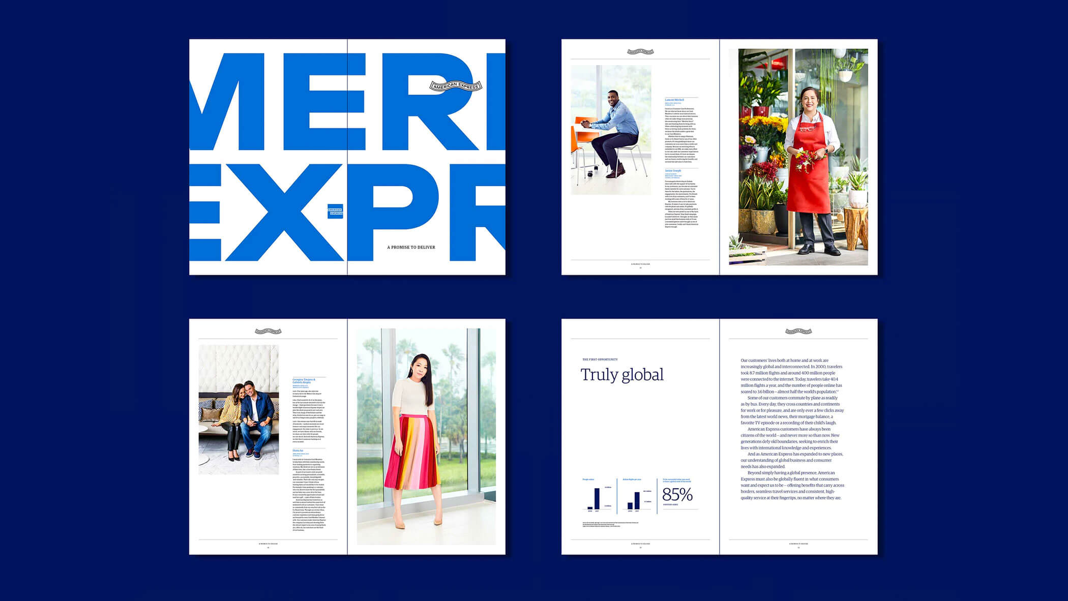 American Express print collateral by Pentagram