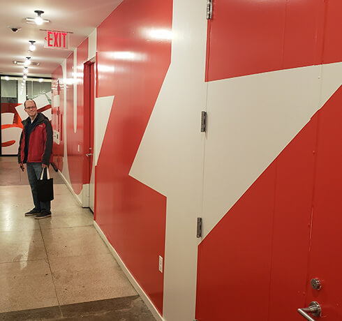 a hallway in Buzzfeed's offices