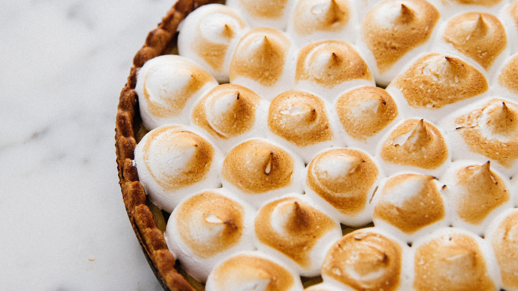 A toasted marshmallow pie