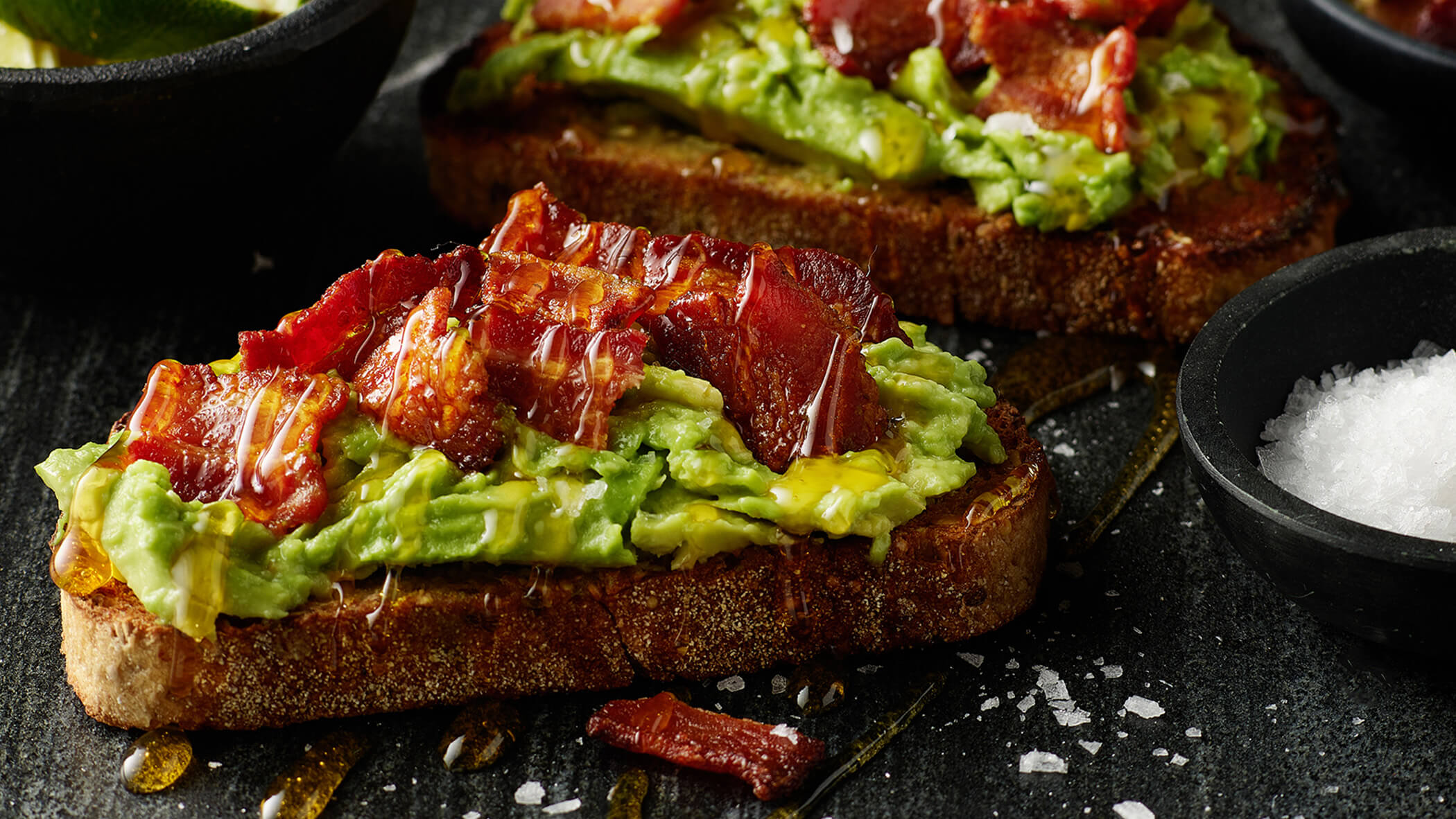 avocado bacon toast