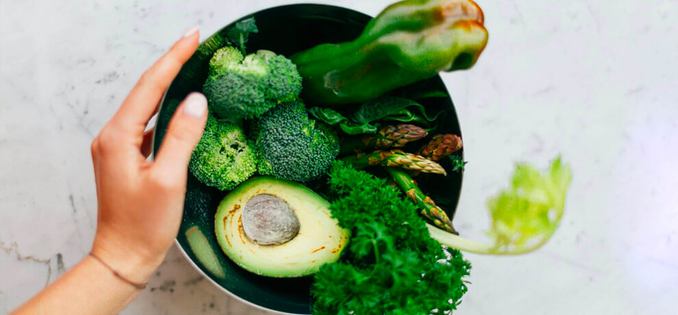 Bowl of green vegetables