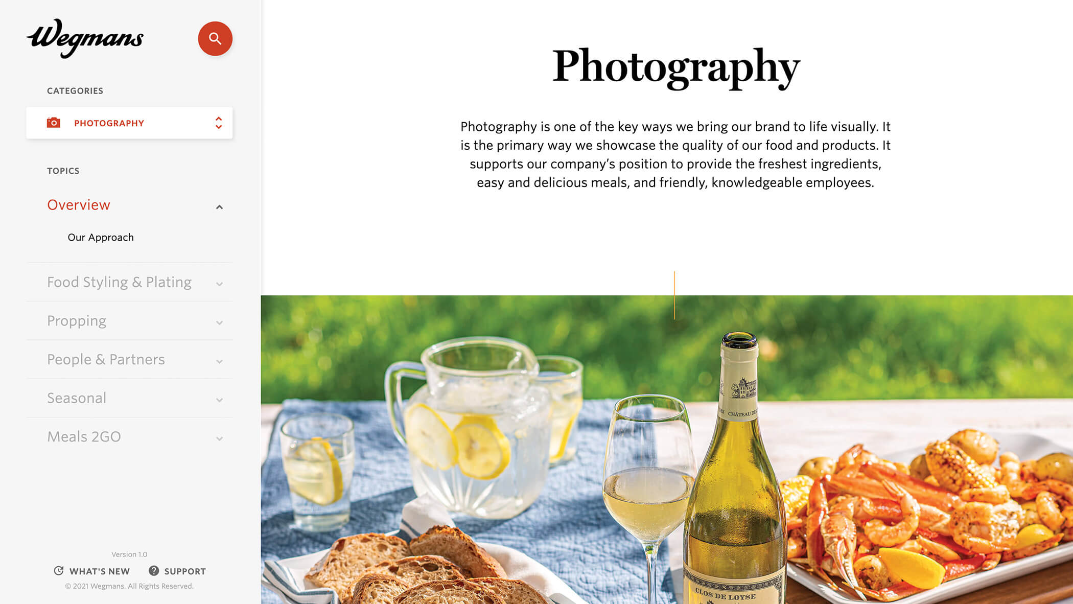 Wegmans Brand Guidelines Photography screen